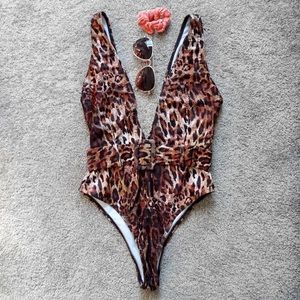 Cheetah One Piece Bathing Suit